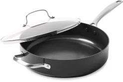 GreenPan Copenhagen Poêle à Frire Avec Couvercle Et Poignée Supplémentaire 28 Cm / 4.3L - Céramique - Induction