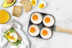 Magnani - Moule à Oeufs - 4 Plaques De Cuisson De ⌀ 8 Cm - Pour Plaques De Cuisson Gaz Et électriques - Aluminium - Manche Bois - 38 X 18,7 X 2 Cm -Fournitures De Cuisine Boutique 1200x799 16