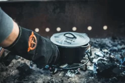 Gants De BBQ En Cuir The Windmill - Ensemble De 2 Pièces - Cuir Noir - Coutures Kevlar -Fournitures De Cuisine Boutique 1200x800 149