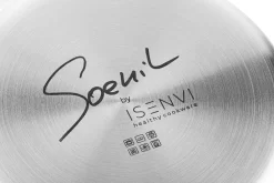 Soenil By ISENVI Combideal : Deux Poêles à Frire & Wok En Céramique Inox - 3 Parties - Poignées Inox -Fournitures De Cuisine Boutique 1200x800 91
