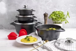 Batterie De Cuisine Smile 8 Pièces - Revêtement Antiadhésif - Va Au Lave-vaisselle - Zwart - Convient à Toutes Les Plaques De Cuisson -Fournitures De Cuisine Boutique 1200x800 94