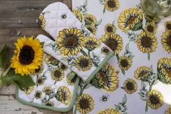 Clayre & Eef Manique 20x20 Cm Katoen Beige Jaune Tournesols Porte-Pot Égouttoir Aide à L'égouttage -Fournitures De Cuisine Boutique 1200x801 15