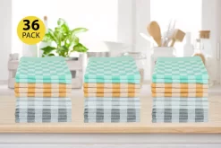 Set De Essuies De Vaisselle - 36 Pièces - 50x70cm - 4 Couleurs - Motif Bloc - Damier - Restauration -Fournitures De Cuisine Boutique 1200x801 19