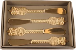 Baroque - Couteau à Beurre - Arts De La Table Couteaux à Beurre En Acier Inoxydable Cuivre - 21x14,5x4,5 - Étain