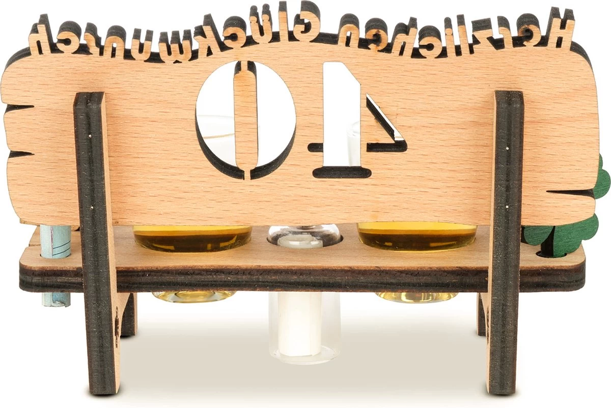 Brynnberg Schnapsbank Mit Jahreszahl - Holz Lorbeerkranz Mit Zahl Engraving - Gift Zum 40 Hochzeitstag Couple Anniversary - Geburtstag Und Pärchen Gift Idea - Schnapsgläser Latte Mit 2 Gläsern 2 Brynnberg Schnapsbank Mit Jahreszahl - Holz Lorbeerkranz Mit Zahl Engraving - Gift Zum 40 Hochzeitstag Couple Anniversary - Geburtstag Und Pärchen Gift Idea - Schnapsgläser Latte Mit 2 Gläsern – Image 2