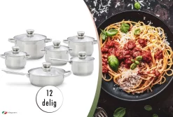 MAGNANi Ensemble De 6 Casseroles Et Poêles Avec Couvercles Tout Feux, Ensemble De Casseroles à Induction En Acier Inoxydable Comprenant 3 Casseroles, Une Marmite à Soupe, Une Poêle à Frire -Fournitures De Cuisine Boutique 1200x809