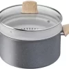 TEFAL G2669002 Cocotte NATURAL FORCE 24 Cm + Panier Vapeur + Couvercle, Mineralia + Revêtement Anti-adhérent, Tous Feux Y Compris Induction