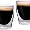 Verres à Expresso à Double Paroi Feelino Bloomino, Lot De 2 Verres Thermos De 80 Ml Avec Effet Flottant Dans Une Boîte Cadeau, 2 X 80 Ml