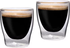 Verres à Expresso à Double Paroi Feelino Bloomino, Lot De 2 Verres Thermos De 80 Ml Avec Effet Flottant Dans Une Boîte Cadeau, 2 X 80 Ml
