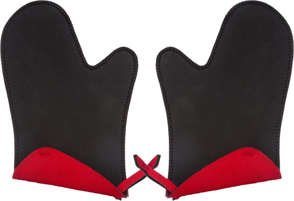 Orange85 De Gants De Four Orange85 - 2 Pièces - Résistantes à La Chaleur - 25x17 Cm - Rouge Et Zwart - Néoprène Et Polyester - Gants De Cuisine 1 Orange85 De Gants De Four Orange85 - 2 Pièces - Résistantes à La Chaleur - 25x17 Cm - Rouge Et Zwart - Néoprène Et Polyester - Gants De Cuisine