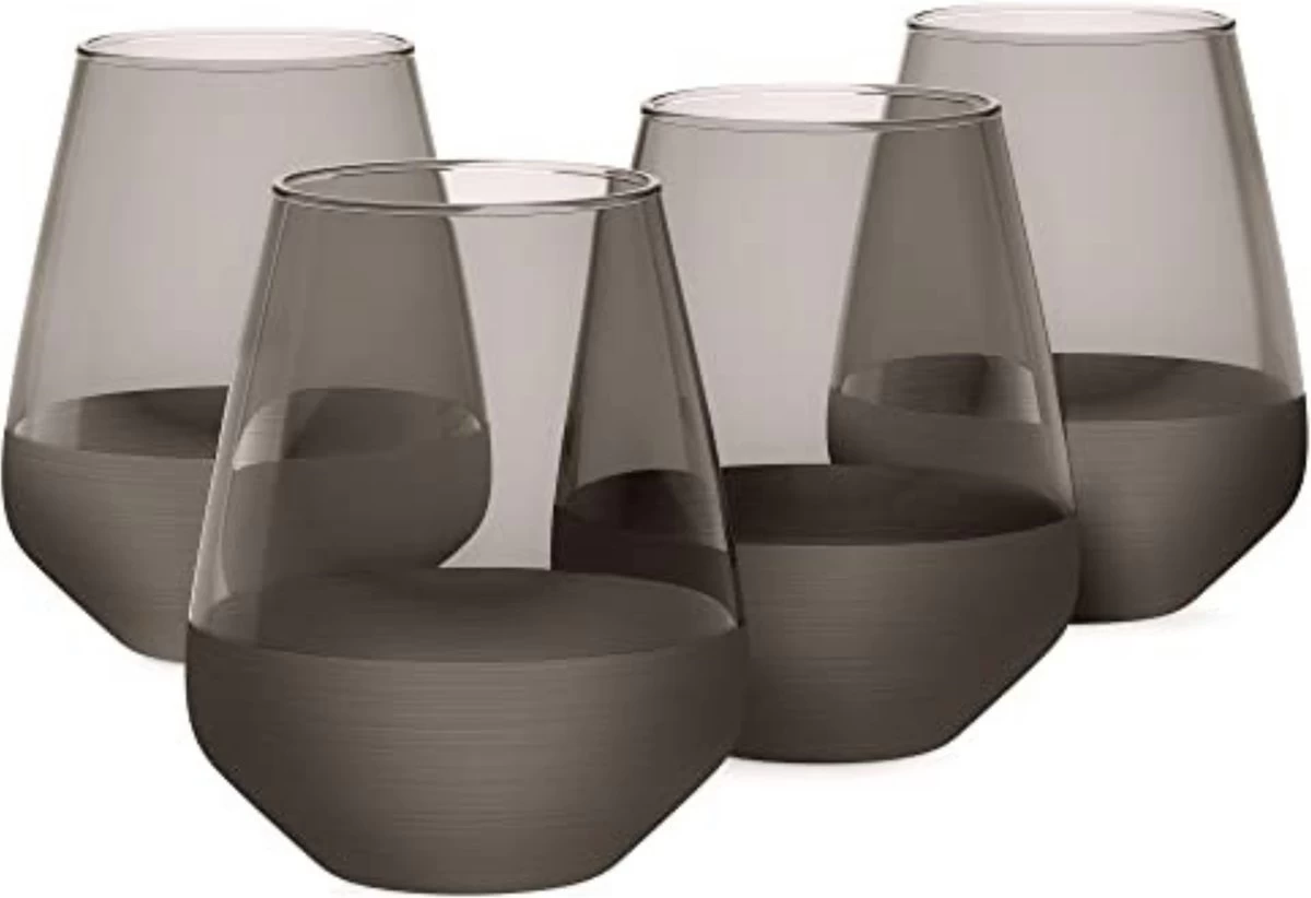 Verres à Vin Sans Pied – Set De 4 Verres à Vin Rouge – Verres à Vin Colorés De 14,3 Oz – Verre De Qualité Supérieure Sans Plomb – Verres à Boire Sans Pied Pour Cocktails, Vin, Boissons De Bar (lot De 4) 4 Verres à Vin Sans Pied – Set De 4 Verres à Vin Rouge – Verres à Vin Colorés De 14,3 Oz – Verre De Qualité Supérieure Sans Plomb – Verres à Boire Sans Pied Pour Cocktails, Vin, Boissons De Bar (lot De 4) – Image 4