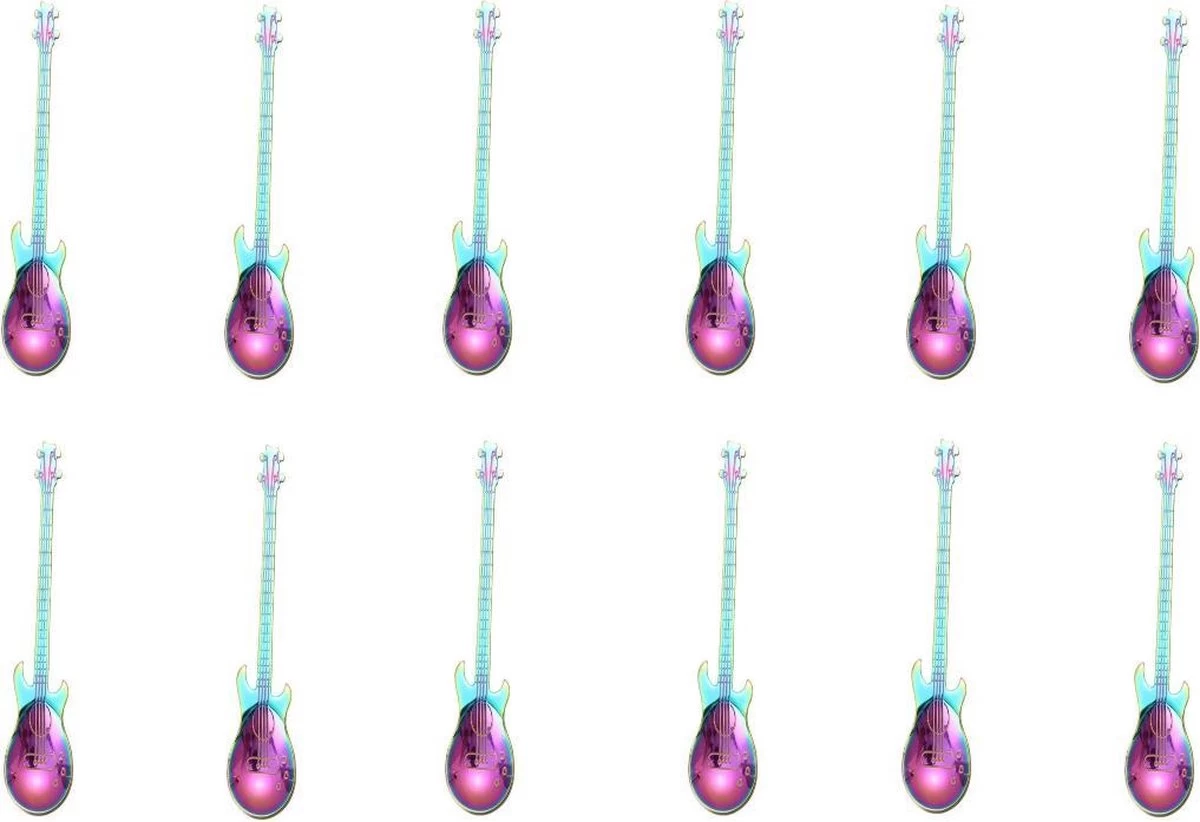 12 Cuillères à Café De Guitare - Cuillère à Café En Acier Inoxydable - Cuillère à Thé Et à Café - Multi 1 12 Cuillères à Café De Guitare - Cuillère à Café En Acier Inoxydable - Cuillère à Thé Et à Café - Multi