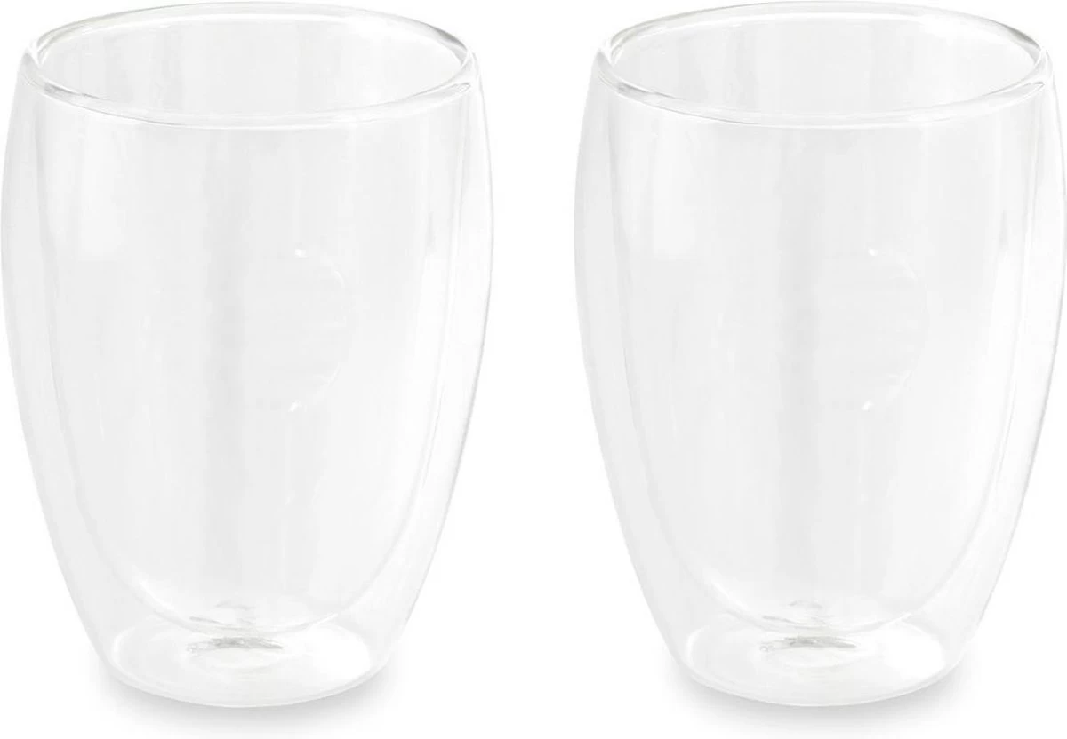 Set De 2x Verres à Thé / Café Double Paroi 360 Ml Transparent - Verres à Cappuccino/ Macchiato 8 X 8 X 12 Cm - Tasse à Thé / Tasse à Café 1 Set De 2x Verres à Thé / Café Double Paroi 360 Ml Transparent - Verres à Cappuccino/ Macchiato 8 X 8 X 12 Cm - Tasse à Thé / Tasse à Café