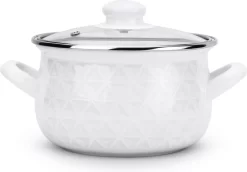 Ensemble De Casseroles Blanches Emalia Diamond 8 Pièces Pour Toutes Les Sources De Chaleur - Ensemble De Cuisson émaillé - Émail - Ensemble De Casseroles -Fournitures De Cuisine Boutique 1200x836