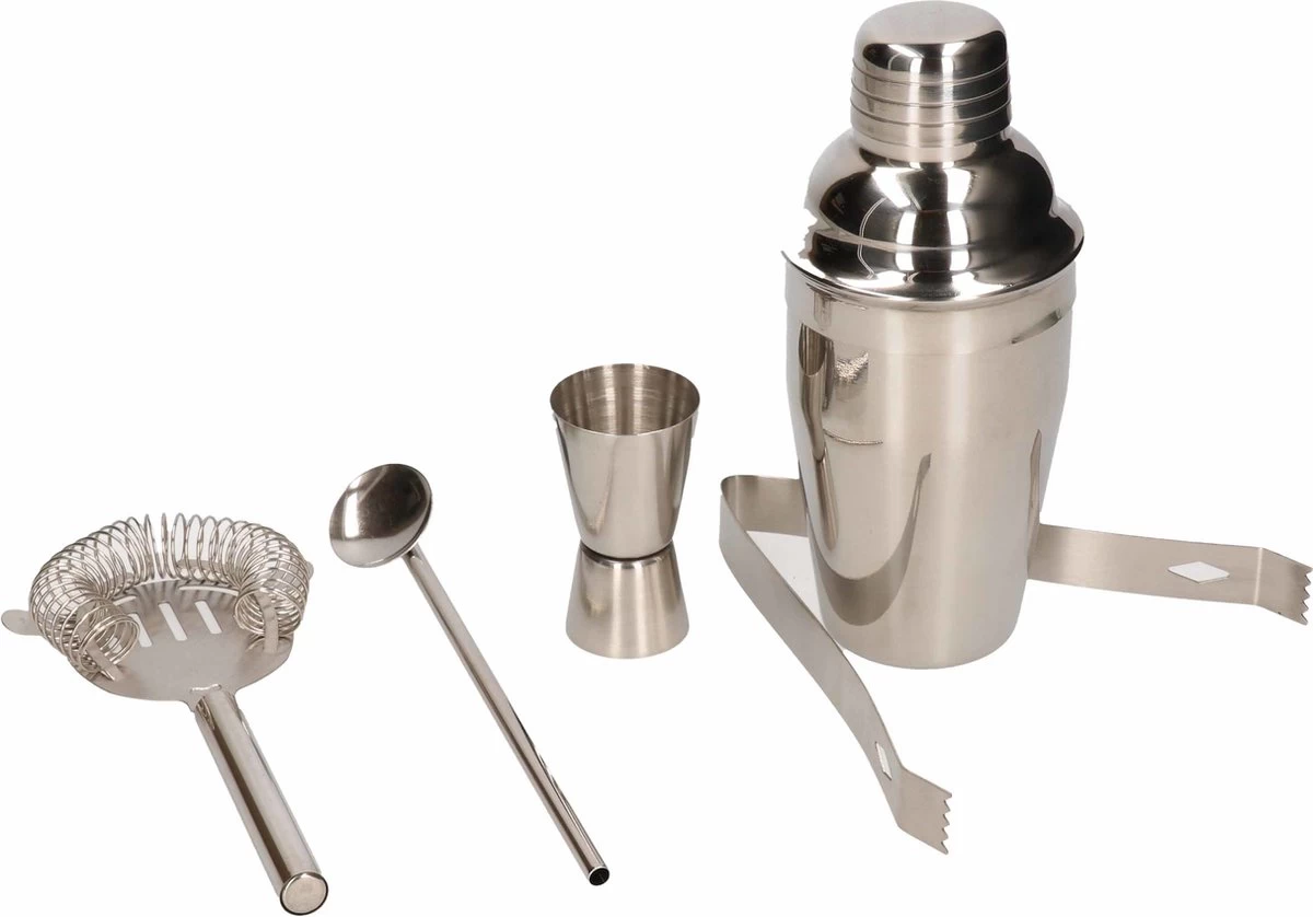 Alpina Set De 4x Verres à Cocktail Margarita Avec Shaker Complet De 5 Pièces En Acier Inoxydable - 250 Ml - Boire Des Cocktails - Cocktails 2 Alpina Set De 4x Verres à Cocktail Margarita Avec Shaker Complet De 5 Pièces En Acier Inoxydable - 250 Ml - Boire Des Cocktails - Cocktails – Image 2