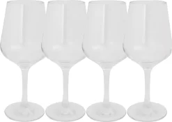 Eurotrail Set De 4 Verres à Vin De Camping/pique-nique En Plastique Incassable Pour Vin Blanc 290 Ml - Verre En Polycarbonate