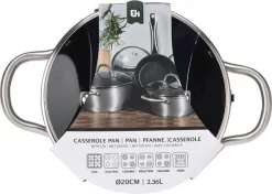 Casserole De Luxe Oneiro Avec Couvercle – ø20 X H 9 Cm – Cuisson – Salle à Manger – Cuisine – Poêle – Induction – Gaz – Casseroles – Poêles