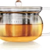 Teabloom Kyoto Théière Et Bouilloire Sifflante 2 En 1 - Convient Pour Cuisinière Et Micro-ondes - Théière Compacte Avec Filtre Amovible Pour Thee En Vrac - Capacité 1 - 2 Tasses / 350 Ml