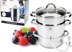 Meyerhoff Professionnel 6 Pièces Presse-agrumes / Presse-agrumes Lent Pour La Cuisinière 5L - Centrifugeuse - Sappan - Centrifugeuse - Extracteur De Vapeur - Presse-fruits - Acier Inoxydable