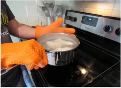 Gants De Cuisine En Siliconen Résistant à La Chaleur I Gants De Four I Gants De Cuisine I Set De 2 I Oranje