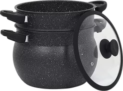 Royalty Line Pan Vapeur - Couscoussier - 6 Litres - Pour Tous Feux - Couscoussier Avec Poignées Froides - Aluminium - Cuiseur Vapeur Riz Et Légumes Avec Couvercle En Verres - Zwart 15 Royalty Line Pan Vapeur - Couscoussier - 6 Litres - Pour Tous Feux - Couscoussier Avec Poignées Froides - Aluminium - Cuiseur Vapeur Riz Et Légumes Avec Couvercle En Verres - Zwart -Fournitures De Cuisine Boutique 1200x888 2