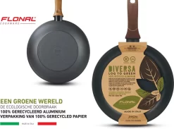 Flonal Diversa - Poêle à Frire - Ø28 Cm - 100% Aluminium Recyclé - Sans PFOA - Poignée Ergonomique - Revêtement Antiadhésif MagmaTech Plus - Convient à Toutes Les Sources De Chaleur -Fournitures De Cuisine Boutique 1200x889