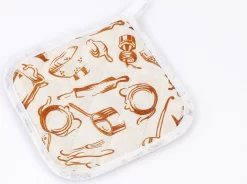 Maniques Tavas Résistantes à La Chaleur | 2 Pièces | Katoen, Thermolite | Jusqu'à 220°C | Blanc - Marron -Fournitures De Cuisine Boutique 1200x893 3