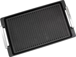 Plaque De Eurolux Avec Poignées En Acier Inoxydable - 41 X 24 X 2,5 Cm - Zwart - Aluminium - Convient à Toutes Les Sources De Chaleur 10 Plaque De Eurolux Avec Poignées En Acier Inoxydable - 41 X 24 X 2,5 Cm - Zwart - Aluminium - Convient à Toutes Les Sources De Chaleur -Fournitures De Cuisine Boutique 1200x898