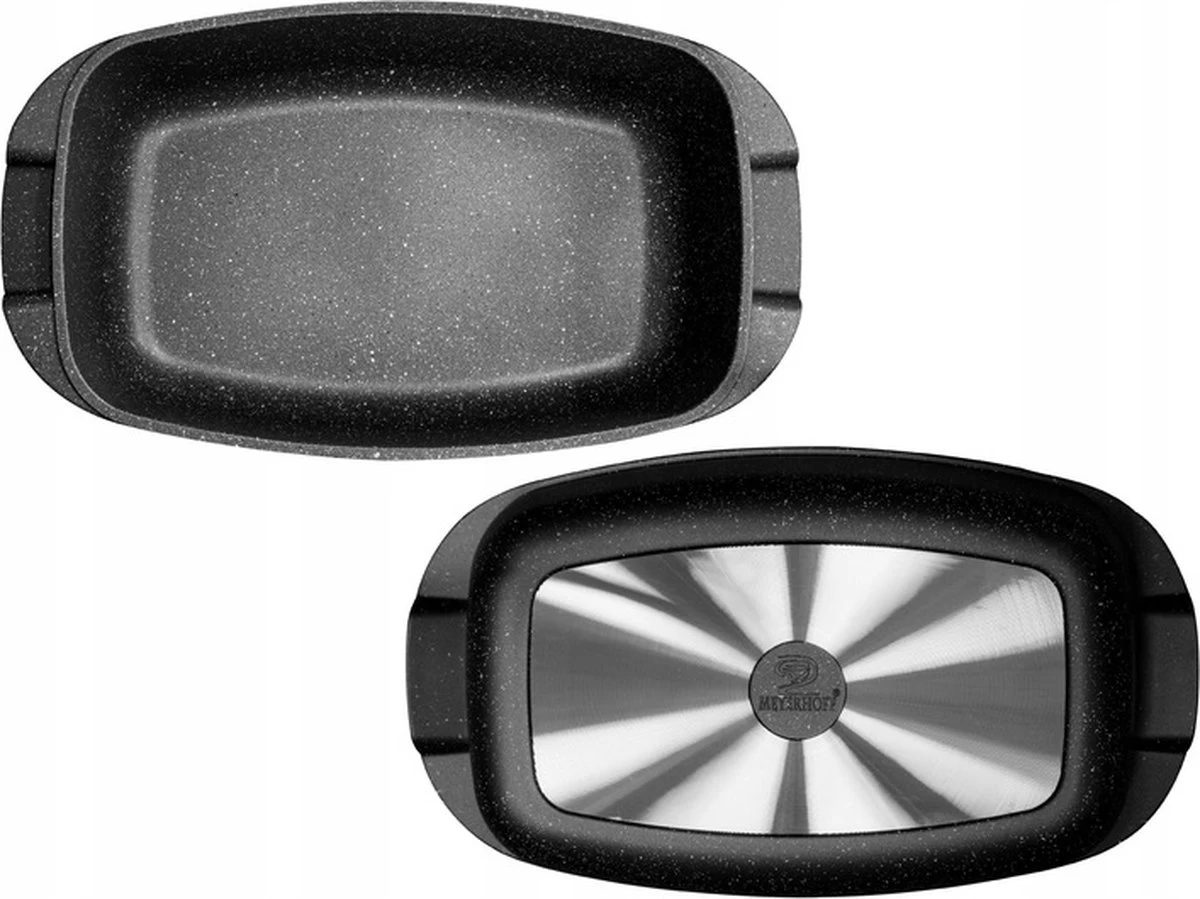 Casserole En Aluminium Meyerhoff Avec Couvercle En Verre Et Aromatiseur 6L MH-D15 Noir - 39 X 22,5 X 18 Cm - Revêtement Antiadhésif Aspect Marbre 6 Casserole En Aluminium Meyerhoff Avec Couvercle En Verre Et Aromatiseur 6L MH-D15 Noir - 39 X 22,5 X 18 Cm - Revêtement Antiadhésif Aspect Marbre – Image 6