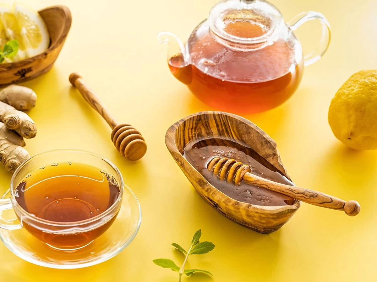 Cuillère à Miel De Haute Qualité Dans Un Ensemble De 2 En Bois D'olivier Exclusif - élévateur De Miel Pour Un Plaisir De Miel Unique - Distributeur De Cuillères à Sirop De Miel Fait à La Main - 15 Cm De Long 2 Cuillère à Miel De Haute Qualité Dans Un Ensemble De 2 En Bois D'olivier Exclusif - élévateur De Miel Pour Un Plaisir De Miel Unique - Distributeur De Cuillères à Sirop De Miel Fait à La Main - 15 Cm De Long – Image 2