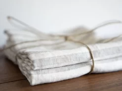 Linen Label - Lot De 2 Torchons En Lin Lavé 100 % Européen Durable - 45 X 65 Cm - Rayure Claire -Fournitures De Cuisine Boutique 1200x900 69