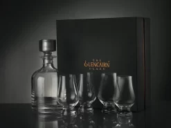 Superbe Ensemble De Whisky Glencairn | Carafe / Carafe Et 4x Verre à Whisky | Cristal | Handgemaakt En Ecosse | Emballage Cadeau