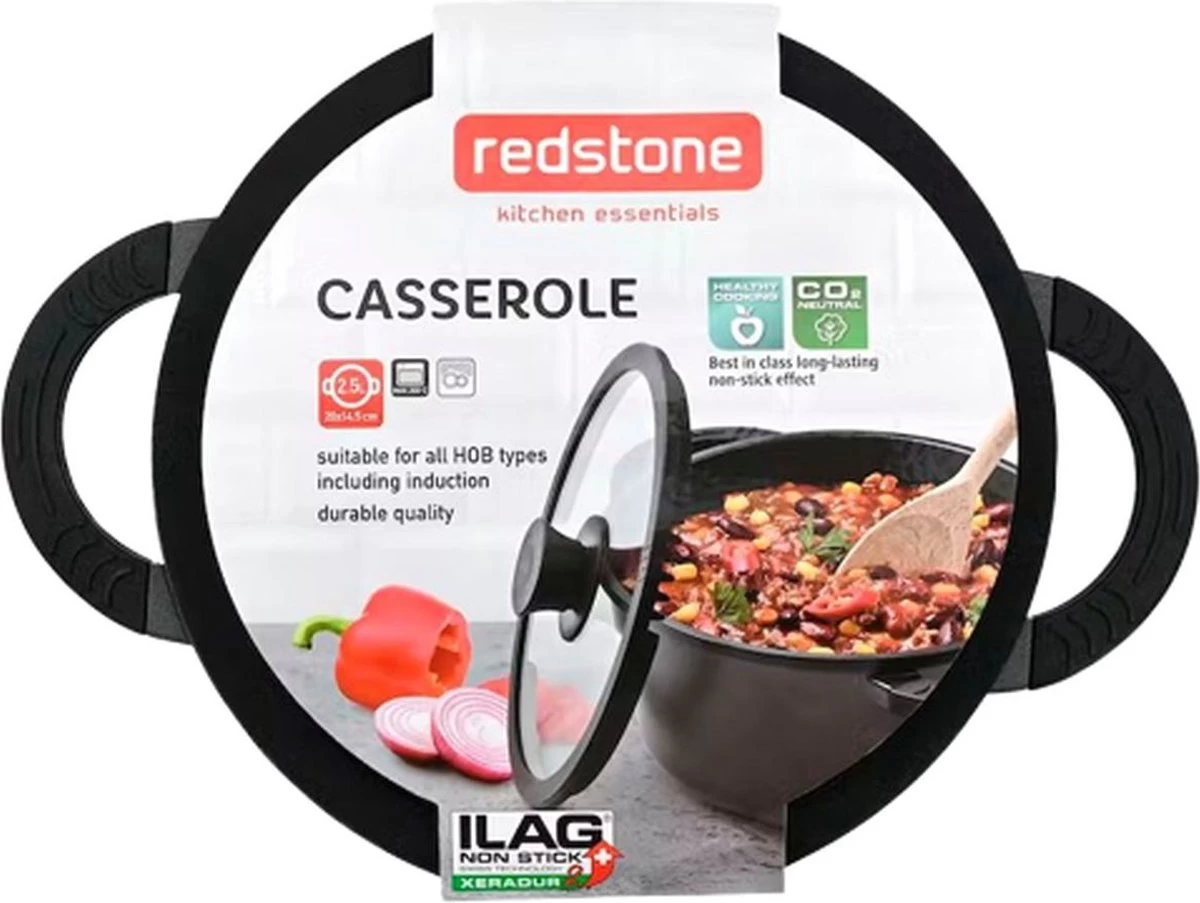 Casserole - Pan - Zwart - 2,5 Litres - Revêtement Antiadhésif - Casseroles Et Poêles - Casserole Durable - Moule à Pâtisserie - Moule à Mijoter 2 Casserole - Pan - Zwart - 2,5 Litres - Revêtement Antiadhésif - Casseroles Et Poêles - Casserole Durable - Moule à Pâtisserie - Moule à Mijoter – Image 2