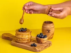 Pot à Miel De Haute Qualité Avec Cuillère, Pot à Miel, Fait à La Main à Partir De Bois D'olivier Exclusif, Verre à Miel. 12x8cm. -Fournitures De Cuisine Boutique 1200x903 8