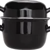 Made4Home® - Marmite à Moules - Ø18 Cm - Électrique Et Gaz - Avec Couvercle - Zwart - Métal - Moule à Moules