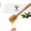 Cuillère à Miel De Haute Qualité Dans Un Ensemble De 2 En Bois D'olivier Exclusif - élévateur De Miel Pour Un Plaisir De Miel Unique - Distributeur De Cuillères à Sirop De Miel Fait à La Main - 15 Cm De Long
