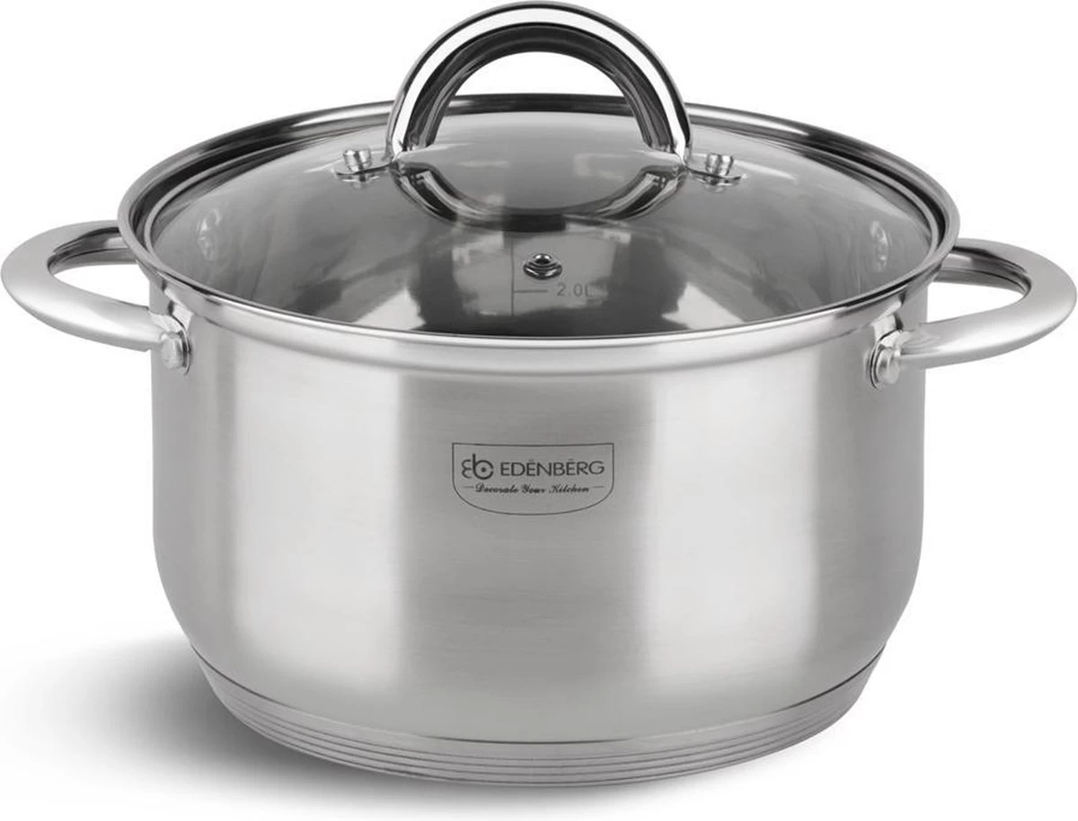 Edënbërg Classic Line - Batterie De Cuisine De Luxe - Acier Inoxydable - 10 Pièces - Fond 5 Couches 5 Edënbërg Classic Line - Batterie De Cuisine De Luxe - Acier Inoxydable - 10 Pièces - Fond 5 Couches – Image 5