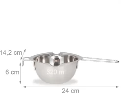 Relaxdays 2 X Melting Pot Inox - Poêle Au Bain Marie - Ø 11 Cm - Argent - Métal - Fondant -Fournitures De Cuisine Boutique 1200x924 1