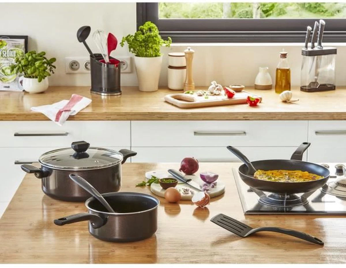 Poêle TEFAL B5542702 Easy Cook&Clean 14 Cm (1 L), Revêtement Antiadhésif, Thermo- Signal™, Tous Feux Sauf Induction, Fabriqué En France 2 Poêle TEFAL B5542702 Easy Cook&Clean 14 Cm (1 L), Revêtement Antiadhésif, Thermo- Signal™, Tous Feux Sauf Induction, Fabriqué En France – Image 2