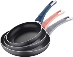 Ensemble De Poêles à Frire De Luxe Oneiro - Induction - ø18 X H3.8cm ø20 XH4.3cm ø24 X 4.8cm - Cuisine - Salle à Manger - Cuisine - Poêle - Induction - Gaz - Casseroles - Poêles