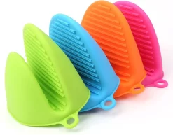 Épaissir Les Gants Anti- Hot En Siliconen Isolation De Gant De Four à Micro-ondes Poignées Anti-adhésives Anti-dérapantes Kom Pot Clips Gadget De Cuisine De Cuisine - 2 Pièces