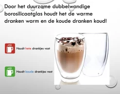 Verres à Double Paroi - Set De 6 Pièces - 350 Ml - Verre Thermique - Verres à Café - Verres à Thé - Boissons Chaudes Et Froides - Coffret Cadeau -Fournitures De Cuisine Boutique 1200x941 3