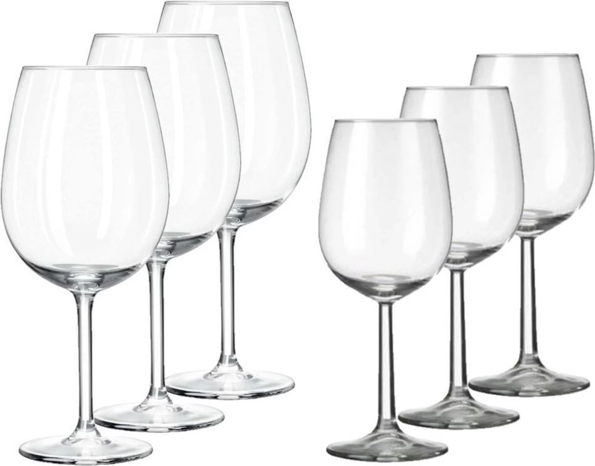 Set De 12 Verres à Vin Pour Vin Blanc Et Rouge Bouquet - Verres à Vin Witte/ Rouge - Verres à Vin En Verre 1 Set De 12 Verres à Vin Pour Vin Blanc Et Rouge Bouquet - Verres à Vin Witte/ Rouge - Verres à Vin En Verre