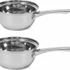Set De 2x Casseroles / Casseroles En Inox London 16 Et 14 Cm - Casseroles De Cuisson 2 Litres Et 1,5 Litres