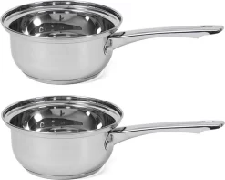 Set De 2x Casseroles / Casseroles Manhattan 16 Cm - 2 Litres - Pour Sauce Et Jus De Viande - Casseroles