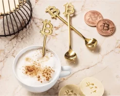 Creartix® Cuillère à Café Bitcoin - Cuillères à Cuillères à Café Crypto - Cuillère Bitcoin Dorée - Cadeau Uniek - 3 Pièces -Fournitures De Cuisine Boutique 1200x962