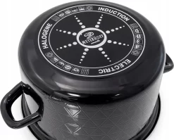 Meyerhoff MH-3712 Ensemble De 8 Casseroles En émail Exclusif Avec Couvercles En Verre Trempé Motif Rétro Vintage Bleu 3D - Pour Toute Source De Chaleur - Motif 3D Design -Fournitures De Cuisine Boutique 1200x967 1