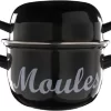 Cozy & Trendy Moules - Moule à Moules - 1,2 Kg - Zwart - 2,8l - D18cm - Acier Inoxydable - Arrondi - (lot De 6) Et Yourkitchen E-cookbook Delicious Tasty Recipes
