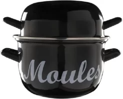 Cozy & Trendy Moules - Moule à Moules - 1,2 Kg - Zwart - 2,8l - D18cm - Acier Inoxydable - Arrondi - (lot De 6) Et Yourkitchen E-cookbook Delicious Tasty Recipes