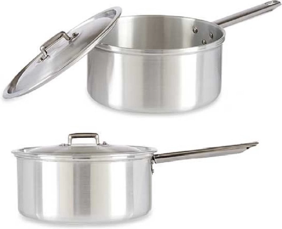 Casserole/saucière/saucière Couleur Argent 38 X 22 X 12 Cm En Aluminium 3 Litres - Avec Couvercle Pratique - Casseroles De Cuisson 3 Casserole/saucière/saucière Couleur Argent 38 X 22 X 12 Cm En Aluminium 3 Litres - Avec Couvercle Pratique - Casseroles De Cuisson – Image 3